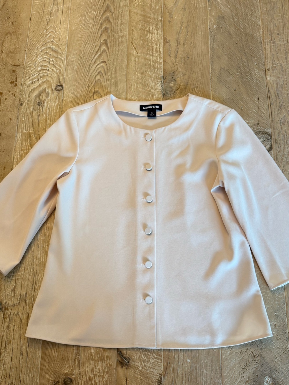 Lands' End Tan Jersey Knit Jacket US size 6 NEW